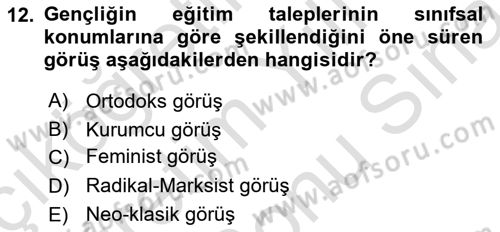 Çalışma Ekonomisi Dersi 2023 - 2024 Yılı (Final) Dönem Sonu Sınav Soruları 12. Soru