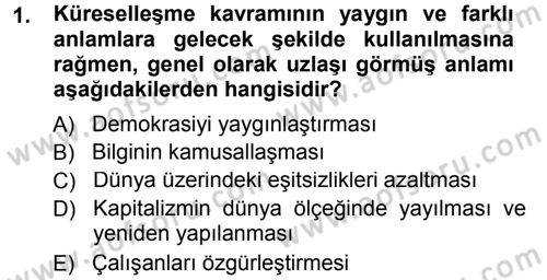 Endüstri İlişkileri Dersi 2012 - 2013 Yılı (Final) Dönem Sonu Sınav Soruları 1. Soru