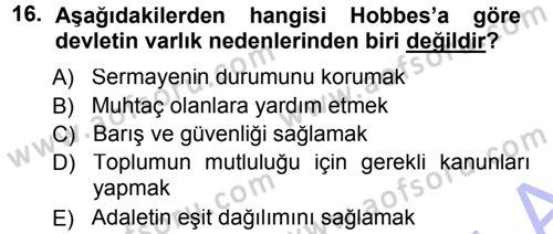 Endüstri İlişkileri Dersi 2012 - 2013 Yılı (Final) Dönem Sonu Sınav Soruları 16. Soru