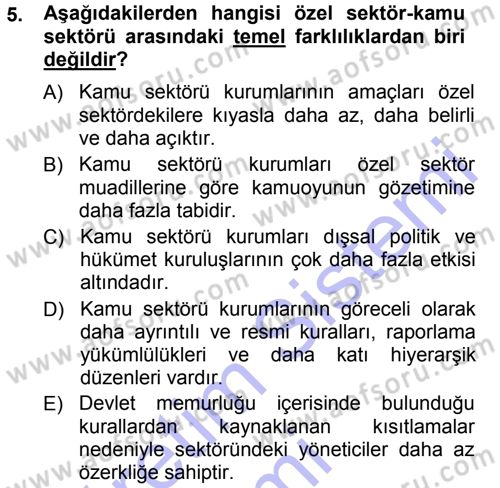 Endüstri İlişkileri Dersi 2012 - 2013 Yılı (Final) Dönem Sonu Sınav Soruları 5. Soru