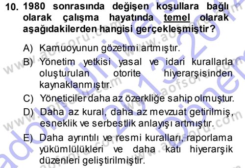 Endüstri İlişkileri Dersi 2013 - 2014 Yılı (Final) Dönem Sonu Sınav Soruları 10. Soru