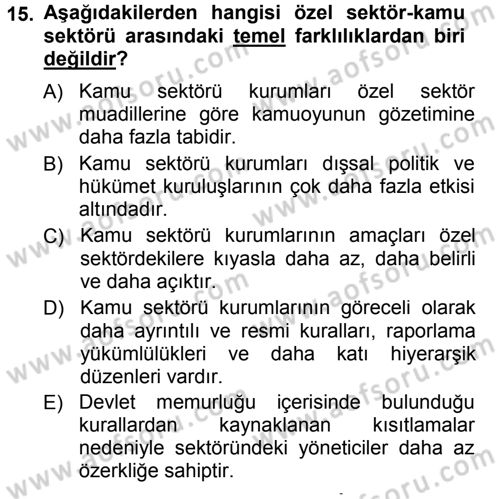 Endüstri İlişkileri Dersi 2013 - 2014 Yılı Tek Ders Sınav Soruları 15. Soru