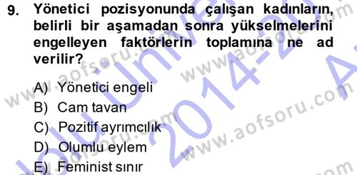 Endüstri İlişkileri Dersi Ara Sınavı Deneme Sınav Soruları 9. Soru