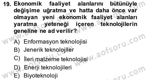 Endüstri İlişkileri Dersi 2014 - 2015 Yılı Tek Ders Sınav Soruları 19. Soru