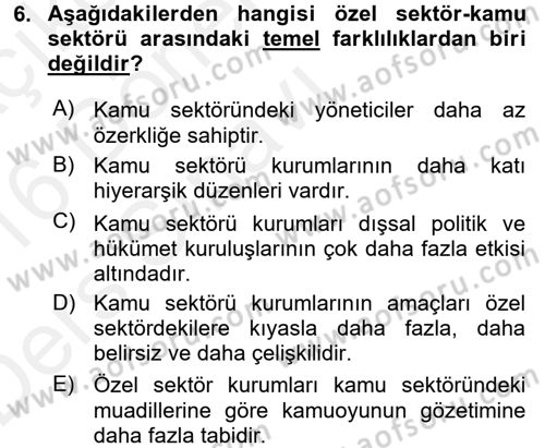 Endüstri İlişkileri Dersi 2015 - 2016 Yılı Tek Ders Sınav Soruları 6. Soru