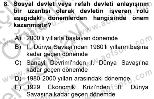 Endüstri İlişkileri Dersi 2016 - 2017 Yılı 3 Ders Sınav Soruları 8. Soru