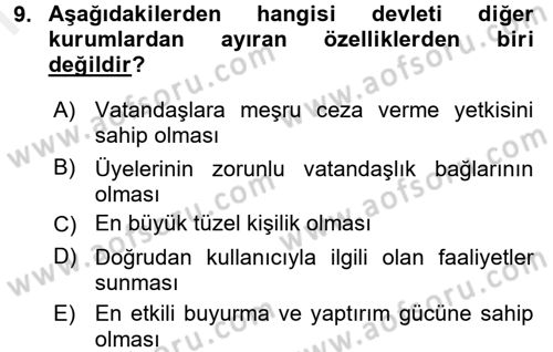 Endüstri İlişkileri Dersi 2016 - 2017 Yılı (Final) Dönem Sonu Sınav Soruları 9. Soru