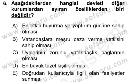 Endüstri İlişkileri Dersi 2017 - 2018 Yılı 3 Ders Sınav Soruları 6. Soru