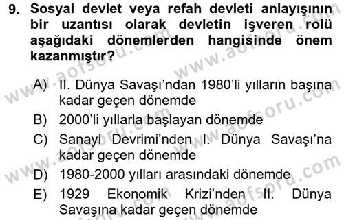 Endüstri İlişkileri Dersi 2017 - 2018 Yılı 3 Ders Sınav Soruları 9. Soru