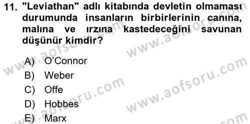 Endüstri İlişkileri Dersi 2017 - 2018 Yılı (Final) Dönem Sonu Sınav Soruları 11. Soru