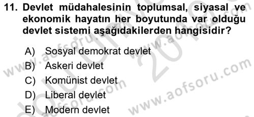 Endüstri İlişkileri Dersi 2018 - 2019 Yılı 3 Ders Sınav Soruları 11. Soru