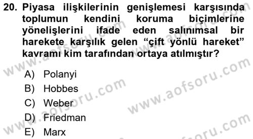Endüstri İlişkileri Dersi 2018 - 2019 Yılı (Final) Dönem Sonu Sınav Soruları 20. Soru