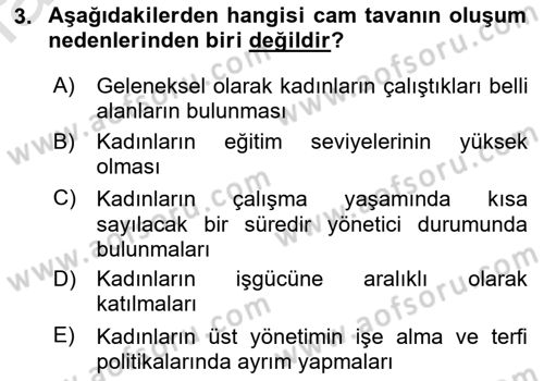 Endüstri İlişkileri Dersi Ara Sınavı Deneme Sınav Soruları 3. Soru