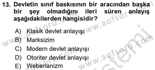 Endüstri İlişkileri Dersi 2019 - 2020 Yılı (Final) Dönem Sonu Sınav Soruları 13. Soru