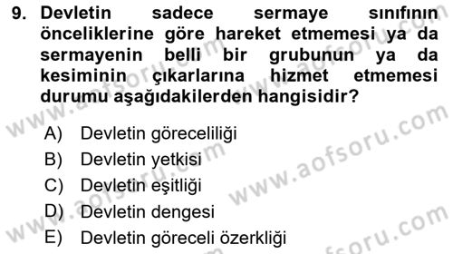 Endüstri İlişkileri Dersi 2020 - 2021 Yılı Yaz Okulu Sınav Soruları 9. Soru