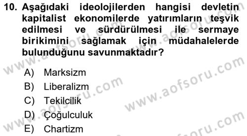Endüstri İlişkileri Dersi 2022 - 2023 Yılı (Final) Dönem Sonu Sınav Soruları 10. Soru