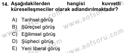 Endüstri İlişkileri Dersi 2022 - 2023 Yılı (Final) Dönem Sonu Sınav Soruları 14. Soru