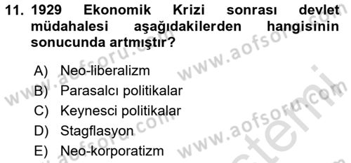 Endüstri İlişkileri Dersi 2024 - 2025 Yılı (Final) Dönem Sonu Sınav Soruları 11. Soru