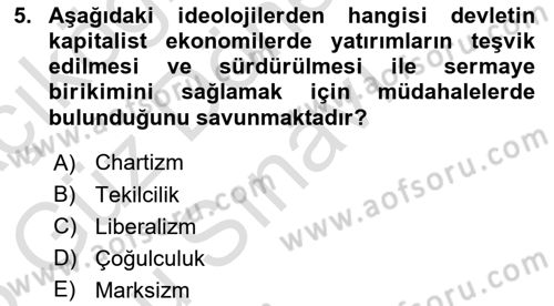 Endüstri İlişkileri Dersi 2024 - 2025 Yılı (Final) Dönem Sonu Sınav Soruları 5. Soru