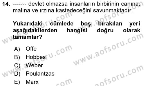Endüstri İlişkileri Dersi 2025 - 2026 Yılı (Final) Dönem Sonu Sınav Soruları 14. Soru