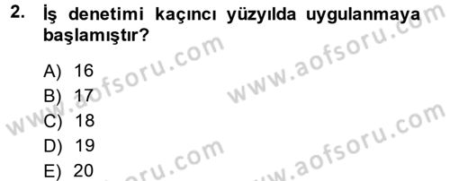 Çalışma Yaşamının Denetimi Dersi 2013 - 2014 Yılı (Vize) Ara Sınav Soruları 2. Soru