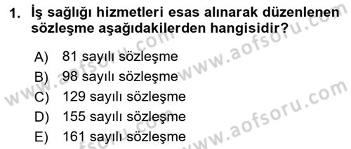 Çalışma Yaşamının Denetimi Dersi 2018 - 2019 Yılı 3 Ders Sınav Soruları 1. Soru