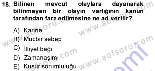 İş Sağlığı ve Güvenliği Dersi 2014 - 2015 Yılı (Vize) Ara Sınav Soruları 18. Soru