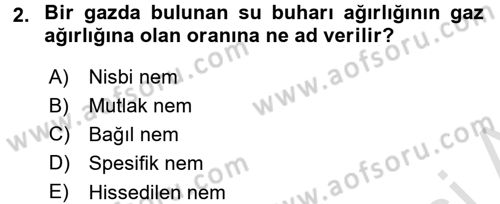 İş Sağlığı ve Güvenliği Dersi 2016 - 2017 Yılı (Vize) Ara Sınav Soruları 2. Soru