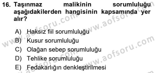 İş Sağlığı ve Güvenliği Dersi 2022 - 2023 Yılı (Vize) Ara Sınav Soruları 16. Soru