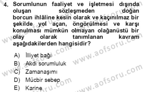 İş Sağlığı ve Güvenliği Dersi 2022 - 2023 Yılı (Final) Dönem Sonu Sınav Soruları 4. Soru