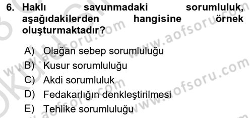 İş Sağlığı ve Güvenliği Dersi 2022 - 2023 Yılı Yaz Okulu Sınavı 6. Soru