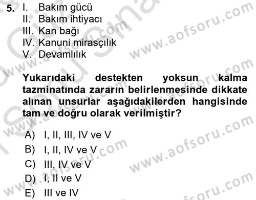 İş Sağlığı ve Güvenliği Dersi 2024 - 2025 Yılı (Final) Dönem Sonu Sınav Soruları 5. Soru