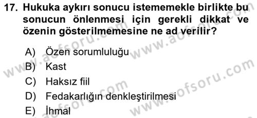 İş Sağlığı ve Güvenliği Dersi 2025 - 2026 Yılı (Vize) Ara Sınav Soruları 17. Soru