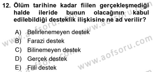 İş Sağlığı ve Güvenliği Dersi 2025 - 2026 Yılı (Final) Dönem Sonu Sınav Soruları 12. Soru