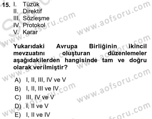 İş Sağlığı ve Güvenliği Dersi 2025 - 2026 Yılı (Final) Dönem Sonu Sınav Soruları 15. Soru