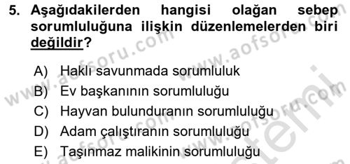 İş Sağlığı ve Güvenliği Dersi 2025 - 2026 Yılı Yaz Okulu Sınav Soruları 5. Soru