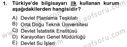 Yeni Teknolojiler ve Çalışma Hayatı Dersi 2012 - 2013 Yılı (Vize) Ara Sınav Soruları 1. Soru