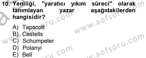 Yeni Teknolojiler ve Çalışma Hayatı Dersi 2012 - 2013 Yılı (Vize) Ara Sınav Soruları 10. Soru