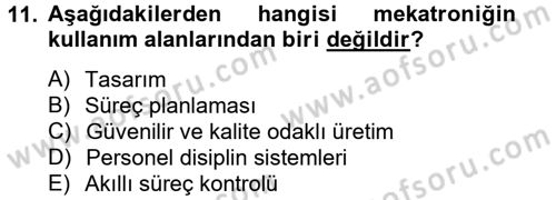 Yeni Teknolojiler ve Çalışma Hayatı Dersi 2012 - 2013 Yılı (Vize) Ara Sınav Soruları 11. Soru