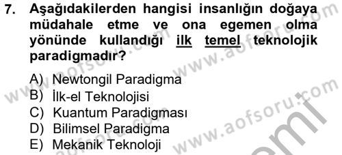 Yeni Teknolojiler ve Çalışma Hayatı Dersi 2012 - 2013 Yılı (Vize) Ara Sınav Soruları 7. Soru