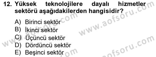 Yeni Teknolojiler ve Çalışma Hayatı Dersi 2012 - 2013 Yılı (Final) Dönem Sonu Sınavı 12. Soru