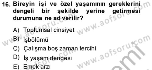 Yeni Teknolojiler ve Çalışma Hayatı Dersi 2013 - 2014 Yılı (Vize) Ara Sınav Soruları 16. Soru