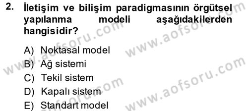 Yeni Teknolojiler ve Çalışma Hayatı Dersi 2013 - 2014 Yılı (Vize) Ara Sınav Soruları 2. Soru