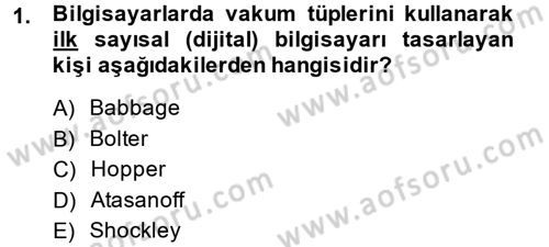 Yeni Teknolojiler ve Çalışma Hayatı Dersi 2013 - 2014 Yılı (Final) Dönem Sonu Sınav Soruları 1. Soru