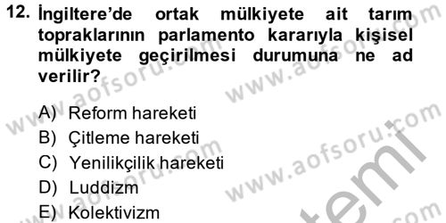 Yeni Teknolojiler ve Çalışma Hayatı Dersi 2013 - 2014 Yılı (Final) Dönem Sonu Sınav Soruları 12. Soru