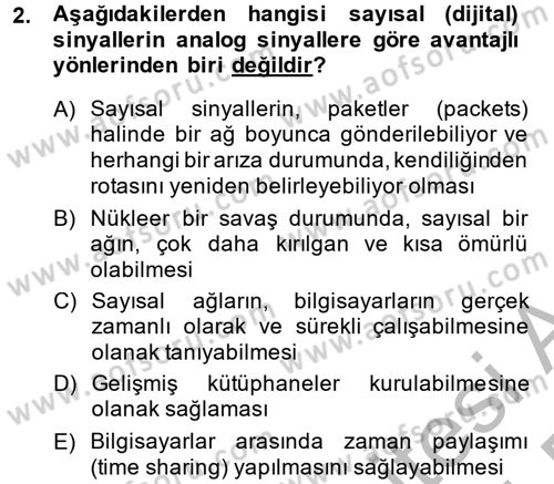 Yeni Teknolojiler ve Çalışma Hayatı Dersi 2013 - 2014 Yılı (Final) Dönem Sonu Sınav Soruları 2. Soru