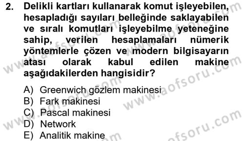 Yeni Teknolojiler ve Çalışma Hayatı Dersi 2013 - 2014 Yılı Tek Ders Sınav Soruları 2. Soru