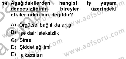 Yeni Teknolojiler ve Çalışma Hayatı Dersi 2014 - 2015 Yılı (Vize) Ara Sınav Soruları 19. Soru