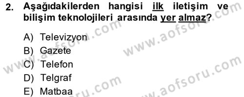 Yeni Teknolojiler ve Çalışma Hayatı Dersi 2014 - 2015 Yılı (Vize) Ara Sınav Soruları 2. Soru