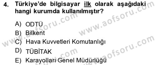 Yeni Teknolojiler ve Çalışma Hayatı Dersi 2014 - 2015 Yılı (Vize) Ara Sınav Soruları 4. Soru